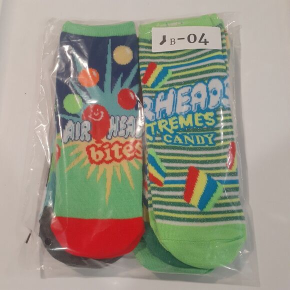 Airheads 6-pair Candy Food Novelty Mens Adult Size 7-12 Low Cut Socks NWOT - Picture 9 of 9
